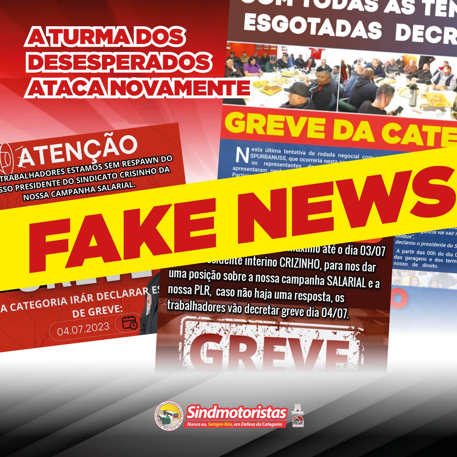 FAKE NEWS. CUIDADO!!! - SindMotoristas