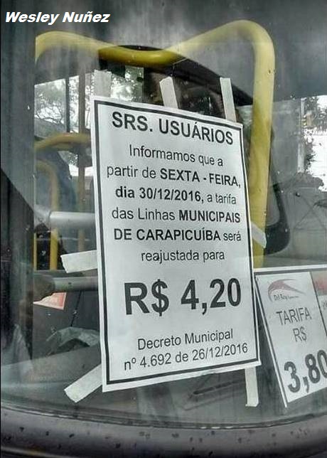 Tarifas de ônibus sobem nas cidades da região metropolitana